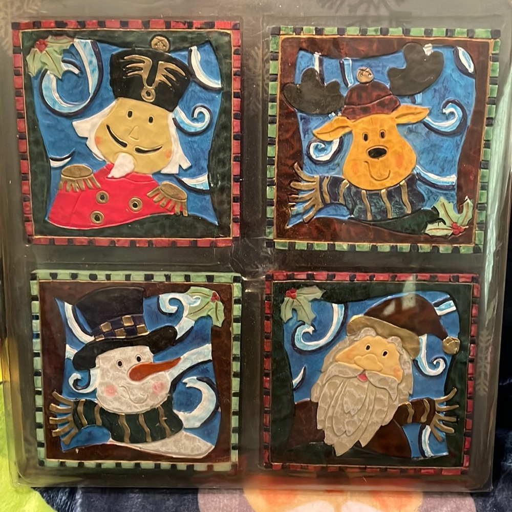 4 Piece Holiday Coaster Set (2002) Sommelier